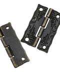 Bronze Antique Miniature Hinge Set For Craft Projects Six Pack Tiny Hinges For Decorating Retro Style Wooden Boxes Gift Boxes