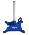 LPG Bunsen Burner With Adjustable Air Flow Cast Iron StabiliBase Anti Tip Base And Easy Grab Handle, visible angle view.