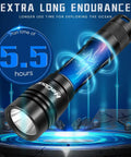 Beast Mode 3000 Lumen Dive Flashlight For Underwater Exploration Rechargeable Scuba Light with 5.5 hours endurance