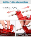 Updated Inch Parallel Guide Rail System For Woodworking, Aluminum Alloy Circular Saw Track Set, Adjustment Steps