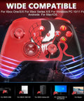 RGB Wireless Gaming Controller For Xbox Series X And S, Xbox One And PC With Bluetooth, red and black with graphic design