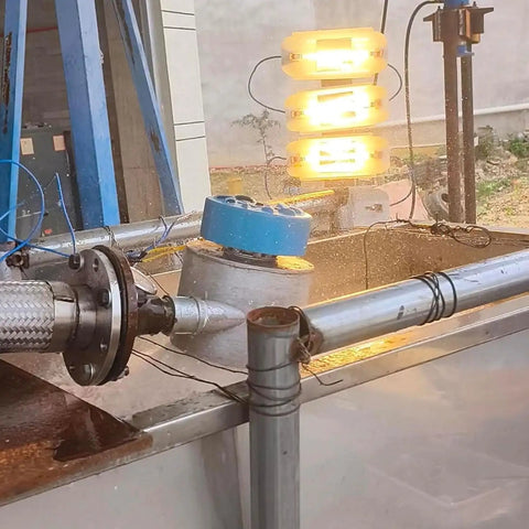 Beefy 2200W Hydro Generator 220V Micro Hydroelectric Water Turbine with copper core coils and aluminum casing in testing setup