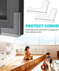 Ultra Thin Silicone Corner Guards Set Of 8 for Windows and Furniture Cushioned Edge Protectors showing protection in a home.