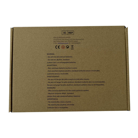 Cardboard packaging with warnings for Ultra Light Aluminum Adjustable Drill Guide Jig For Coaxial And Through Hole Drilling Portable Locator