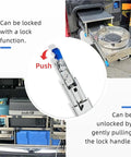 Beefy Heavy Duty Drawer Slide With Full Extension Locking Track 120Kg Load Capacity Steel Ball Bearing Rails For Smooth Quiet Opening And Closing Rust Resistant Electroplated Finish Built For Harsh Environments And Daily Heavy Use installed in a camper drawer rack