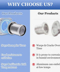 Comparison of dryer vent connector kit durability features, highlighting resilience and strength versus competing products.