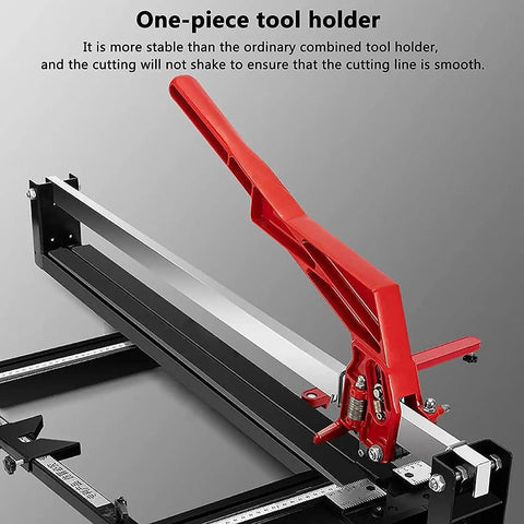 Professional Manual Tile Cutter 1000mm For Porcelain Ceramic Flooring Wall with one-piece red tool holder for smooth cutting.