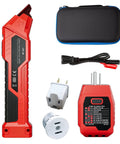 Circuit Breaker Locator And GFCI Outlet Tester Digital Circuit Finder For Home Wiring No Fuss Quick Breaker Scan And Outlet Wiring Check Open Circuit Detection Portable Electrical Diagnostic Tool kit with case, plug, and adapter