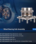 Rear Wheel Hub And Bearing Assembly For Honda CR-V 2017 2018 2019 2020 2021 2022 AWD 5 Lug With ABS displayed on blue background