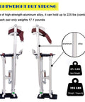Aluminum Drywall Stilts 24 To 40 Inch Height Adjustable Tool Stilts For Walking Painting Cleaning Taping Lightweight Silver
