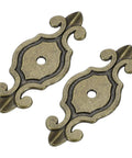 Old School Bronze Cabinet Back Plates Set Of Four Two And Seven Eighths Inch Zinc Alloy Drawer Back Plates With One Hole For Wardrobes
