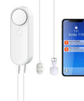 WiFi 2.4G Water Leak And Water Level Detector 2 In 1 Tuya Smart Sensor Alarm with app alerts and detection line