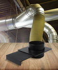 Sturdy Abs Dust Collection Hose Connector With Three-Way Valve 100mm For Shop Vac And Ventilation Needs High Flow Adapter Accessory Black on a wooden surface.