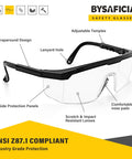 Built Like A Tank 12 Pack Safety Glasses With Anti Fog Coating And UV Protection Scratch Resistant Polycarbonate Lenses All Day Adjustable Fit For Rough Crews Outdoors with adjustable temples and wraparound design.