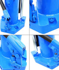Close-up view of Heavy Duty Air Hydraulic Toe Jack 15 Ton Lift Plus 30 Ton Top Capacity featuring heat treated steel components.