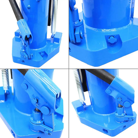 Close-up view of Heavy Duty Air Hydraulic Toe Jack 15 Ton Lift Plus 30 Ton Top Capacity featuring heat treated steel components.