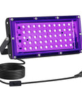 Two Pack 50W LED UV Screen Printing Exposure Light with Stand for Cyanotypes and Photo Emulsion, 395nm Wavelength shown.