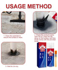 Usage method for Leak Repair Sealant Cream Set Waterproof Quick Dry Coating For Pipes And Roofs 2 X 100ml with brush.