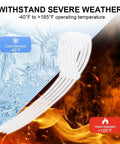 8 Inch Self Locking Nylon Cable Ties Heavy Duty White 100 Pack For Indoor And Outdoor Use withstand severe weather