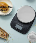 Awesome Compact Digital Food Scale For Cooking And Baking Small Kitchen Scale In Grams And Ounces Stainless Steel Tare Function