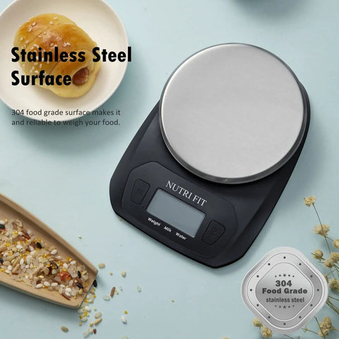 Awesome Compact Digital Food Scale For Cooking And Baking Small Kitchen Scale In Grams And Ounces Stainless Steel Tare Function