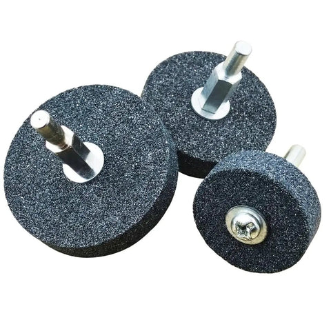 3-Piece Mounted Stone Grinding Wheel Set With 1/4 Inch Shank 40mm 50mm 60mm Diameter Aluminum Oxide Abrasive Wheels
