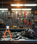 Extra Long 7 Inch Built Tough Heavy Duty Retaining Ring Pliers For External Circlips Snap Rings Circlip Removal set on workbench