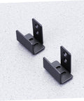 Barn Door Track Stop Floor Guide Ground Mount Adjustable Black Carbon Steel Hardware Kit For Sliding Doors Works On Pre Grooved Or Non Grooved Doors Easy To Install DIY Barn Door Accessory