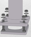 Exploded view of maXpeedingrods axle bearing puller with 40mm bearing driver and ABS tone ring tool, bolts and washers.