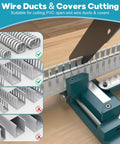 Open Slot PVC Wire Duct Cutter For Trunking And Cover Cutting, Manual Cable Duct Cutter With Adjustable 45 Degree And 90 Degree Angles