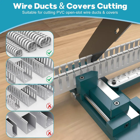 Open Slot PVC Wire Duct Cutter For Trunking And Cover Cutting, Manual Cable Duct Cutter With Adjustable 45 Degree And 90 Degree Angles