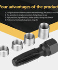 Pro Grade Carbon Steel Plug Tap Set For 14mm x 1.25 Thread Repair With Four Inserts in black and silver