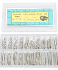 Pro Grade 300 Piece Stainless Steel Watch Band Spring Bars And Link Pins Repair Kit, visible in open plastic case with labels