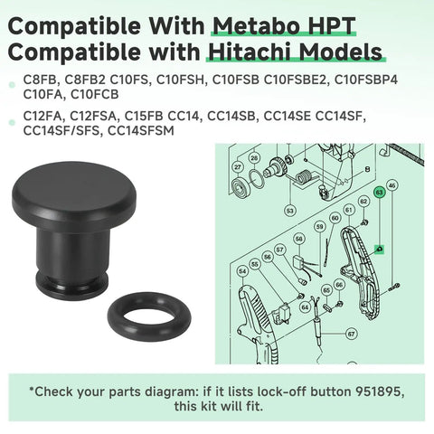 Heavy Duty Lock Off Button Kit For Miter Chop Saws Restore Original Two Step Trigger Safety Switch Guard Replacement Parts 2 Pack Plug And Play Install Boss Quality Gear