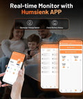 Family using Humsienk app on phone to monitor 12V 320Ah LiFePO4 Battery With Bluetooth And 250A BMS, 4096Wh, IP65 Weatherproof.