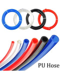 Monster Grade White Polyurethane Pneumatic Hose 16Mm X 12Mm Size For Air Compressor Rigs 80 Meters Length with various colored hoses.
