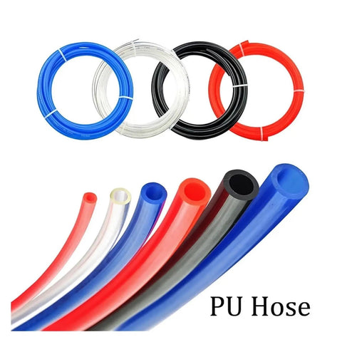 Monster Grade White Polyurethane Pneumatic Hose 16Mm X 12Mm Size For Air Compressor Rigs 80 Meters Length with various colored hoses.