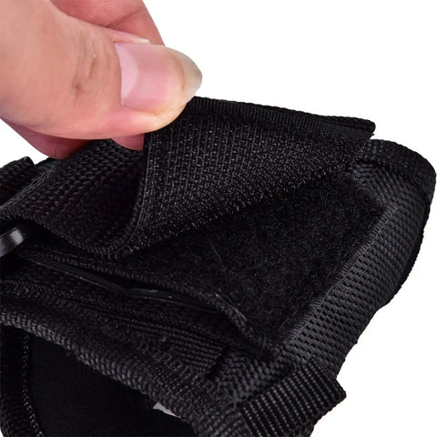 Close-up of adjustable wrist strap on Diving Light Glove With Adjustable Wrist Strap Flashlight Holder Waterproof Nylon Mount For Hands Free Scuba Snorkeling Night Dive And Swimming Built To Stay Secure In Wet Environments, showing nylon material and secure fit.