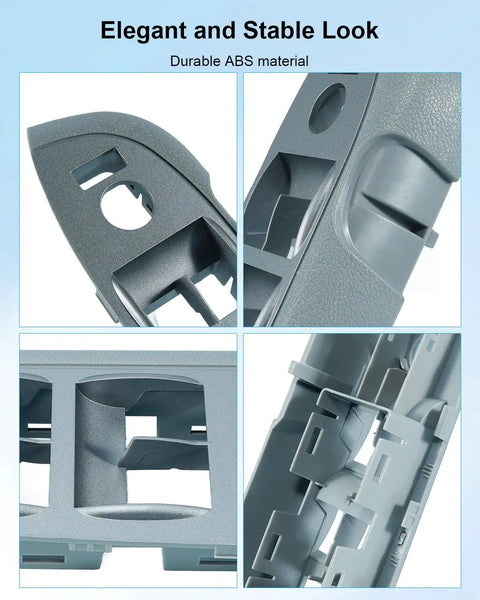 Close-up of Driver Side Window Switch Bezel Titanium Gray for Chevy Silverado GMC Sierra 2010-2013 showing detail