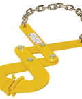 Low Profile Double Scissor Pallet Puller, Workhorse Steel Construction, 5000 Lb Capacity, Self Cleaning Head, Yellow Finish