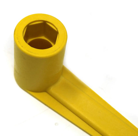 1-1/16 Inch Marine Propeller Wrench With 9/16 Inch Drain Plug Socket Durable Glass Reinforced Plastic Yellow Onboard Emergency Tool For Boats