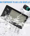 High Definition Electric LCD Display Meter For Ebike And Scooter 48V 5Pin ABS in waterproof environment, showing durability