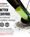 Air-Liner Gravel Insert For Tubeless-Ready Bike Tires shown inside bike wheel with gravel, enhancing control and vibration reduction.