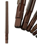 Hand Reamers Set For Pin Fit And Hole Sizing, Alloy Steel, 6 Flutes, Taper Shank, various sizes on white background