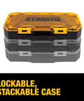 Lockable, stackable case for Rugged Tough Box 8 Piece SAE Ratcheting Wrench Set With Full Polish Chrome, 72 Tooth Ratchet