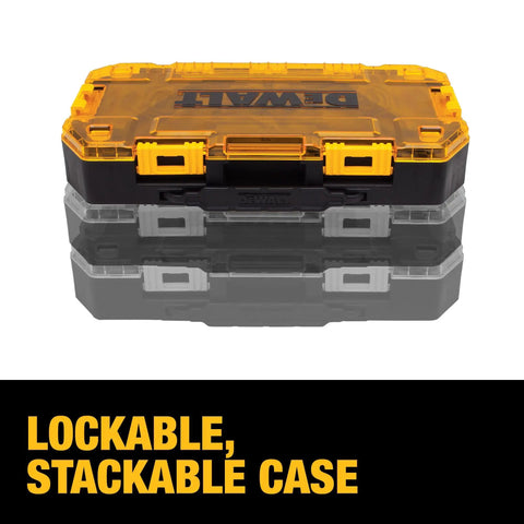 Lockable, stackable case for Rugged Tough Box 8 Piece SAE Ratcheting Wrench Set With Full Polish Chrome, 72 Tooth Ratchet