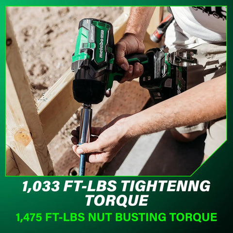 Person using 36V Cordless Brushless High Torque Half Inch Impact Wrench With Beast Mode Power on construction site