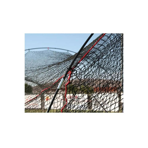 Close-up of Backyard Batting Cage For Baseball And Softball, 12x12x10 Portable Net With Steel Frame, showing durable netting.
