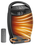 Indoor Portable Space Heater 1500W With PTC Ceramic Heating Thermostat And Remote Three Heat Settings 750W 1000W 1500W
