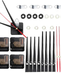 Five Pack DIY Wall Quartz Clock Movement Mechanisms with White Hands Replacement Repair Kit parts and accessories